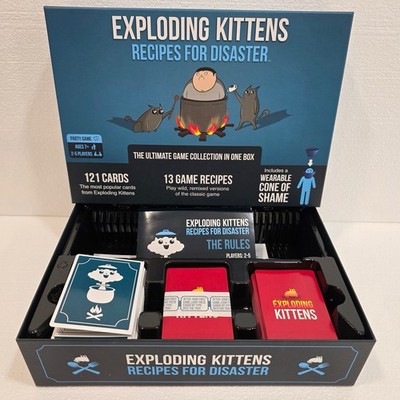 Exploding Kittens Recipes for Disaster Card Game Complete 121 Cards + Cone 