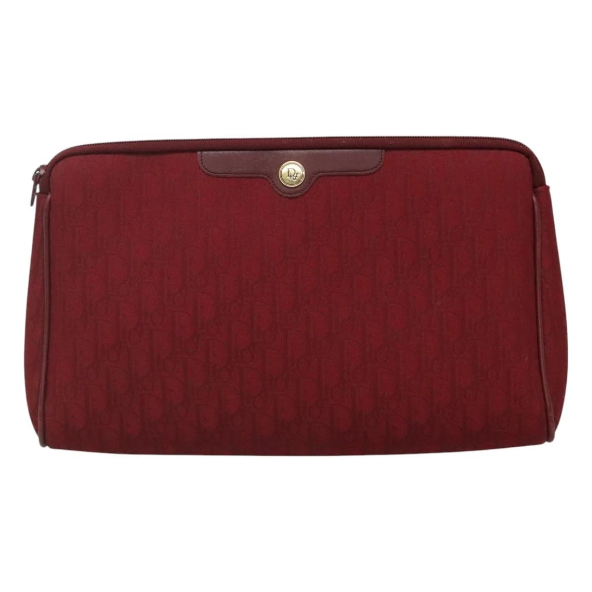 Sac pochette toile rouge Dior Trotter authentique