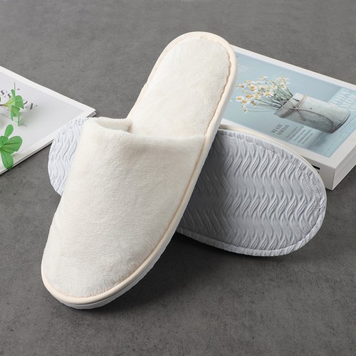 5Pairs Disposable Slippers Velvet Warm Hotel Travel Slipper Sanitary Home Guest - Picture 18 of 19