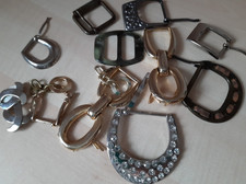 Konvolut 12  Vintage Gürtelschnallen Nähzubehör Verschluss GürtelKleider Tasche
