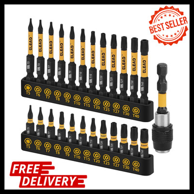Tamper Proof Torx Bit Set: 25 Pieces T5-T40 Torx Security Bits Set | Torque Star