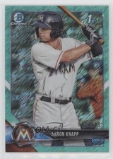 2018 Bowman Chrome Prospects Aqua Shimmer Refractor 72/125 Aaron Knapp #BCP5 0b3