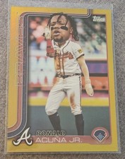 2025 Topps Series 1 Celebration Ronald Acuna Jr Big Head Gold Foil 08/50 SSP 