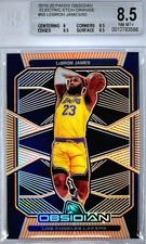 📈 POP 3 LeBRON JAMES ORANGE /50 📈 2019-20 OBSIDIAN #55 ETCH BGS 8.5 G-10 + PSA