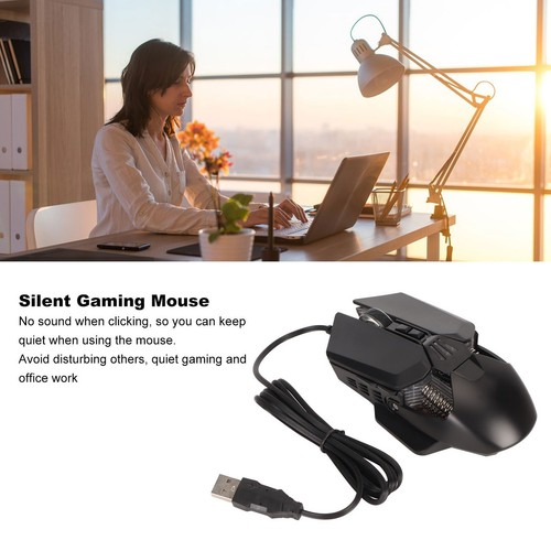 C6 Gaming Mouse Wired Silent Usb Optical Computer Mice With Rgb Backlit 4 MPF - Picture 23 of 24