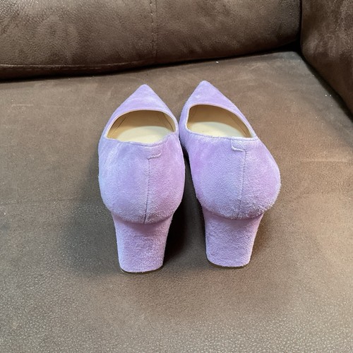 Mark Fisher ZALA Pump Lilac Suede Leather Women US Size 8.5M Heels 3” Pointy Toe - Picture 3 of 9