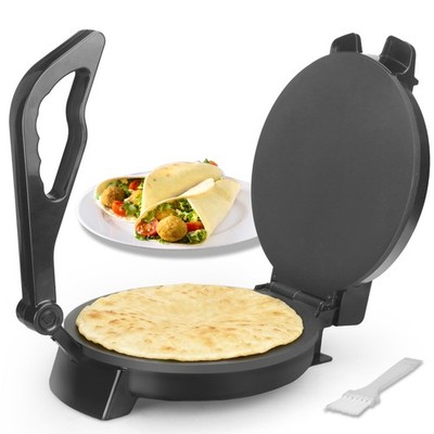 FineMade Compact 10'' Roti Maker Machine, Electric Tortilla Press with Detach...