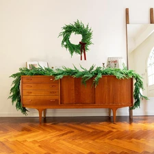 Premium 9FT Artificial Norfolk Pine Garland Real Touch Greenery Indoor/Outdoor