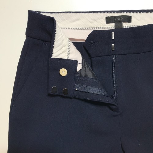 J. Crew Dress Pants Womens 2 Navy Blue Preppy Trouser Wear to Work Essential - Picture 5 of 13