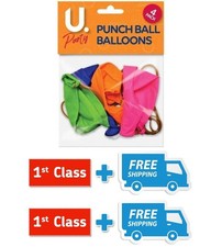 4PK PUNCH BALL BALLOONS Kids Birthday Favors Pinata Toys Party Bag Gift UK.