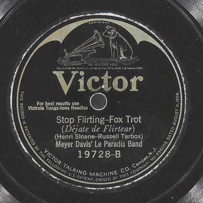 COON-SANDERS NIGHTHAWK ORCHESTRA Alone Last / Stop Flirting VICTOR 19728 G+ 78