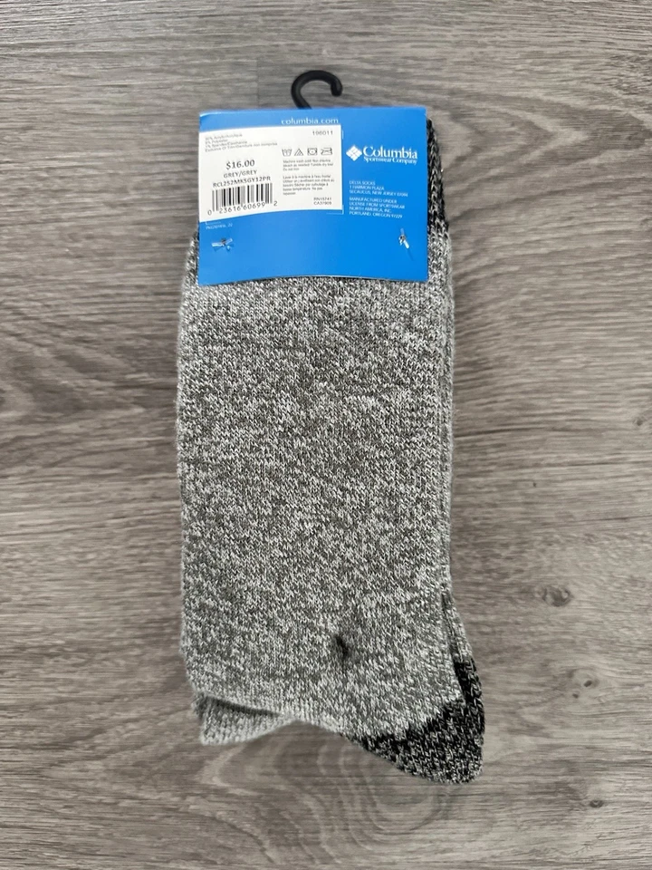 Мужские Columbia средний вес флисовая подкладка тепловой Crew носки (серый FAIRISLE) - Изображение 3 из 4