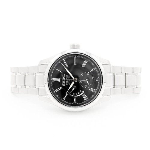 Seiko Presage Small Second Power Reserve 6R27-00L0 AT SS Black Dial 40mm A Rank - Picture 5 of 5