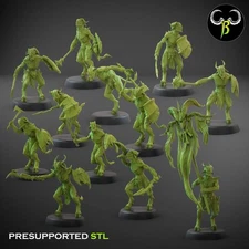 12 Soul Scavangers Melee, Fallen Beasts, 3D Printed ClayBeastCreation