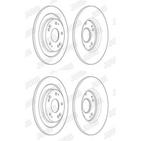 2X Jurid Bremsscheiben Hinten 276Mm Voll Passend FÜR Honda Civic | 563128JC
