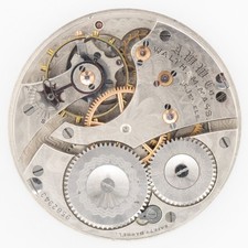 Waltham Grade No. 620 16-Size 15-Jewel Antique Pocket Watch Movement, Runs a Bit