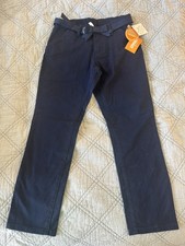 NEW Girl's Gymboree Playproof Navy Uniform Pants With Bow Belt-size 7