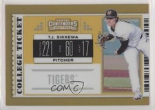 2019 Panini Elite Extra Edition College Ticket Gold 3/10 TJ Sikkema #CT-TS fm0