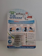 TubShroom  Gray Award-Winning Hair Catcher Drain Protector Strainer, No Clogs 