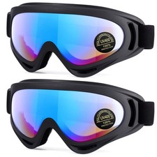 2-Pack Snow Ski Goggles, Snowboard Goggles for Men, Women, Youth, Kids, Boys