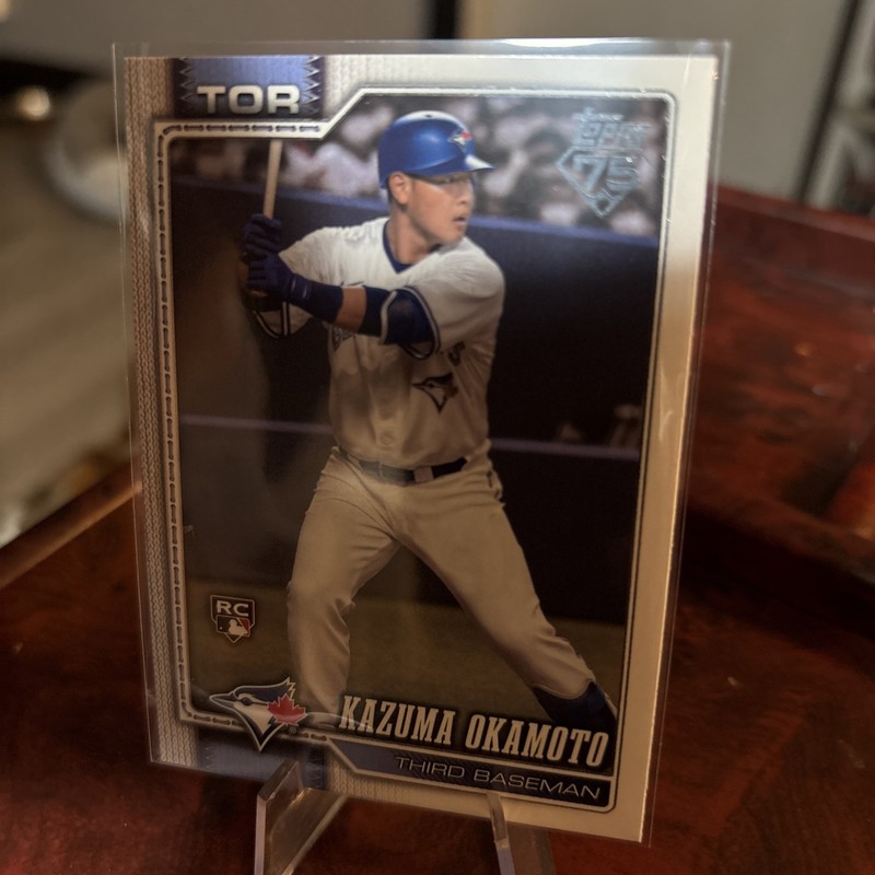 2026 Topps Series 2 - Kazuma Okamoto (RC) #443 - Toronto Blue Jays