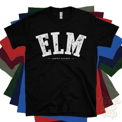 ELM LOWER SAXONY T-SHIRT Estorf Deutschland retro varsity style hometown gift