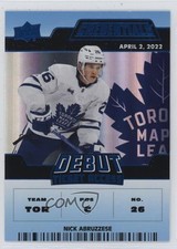 2022-23 Credentials Debut Ticket Access Blue 95/99 Nicholas Abruzzese Nick 19yr