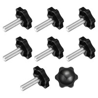 8 Spannschraubenknopf, M8 X 25Mm Sechskant-Sternknopf Kunststoffgriffe, 32Mm Dm.