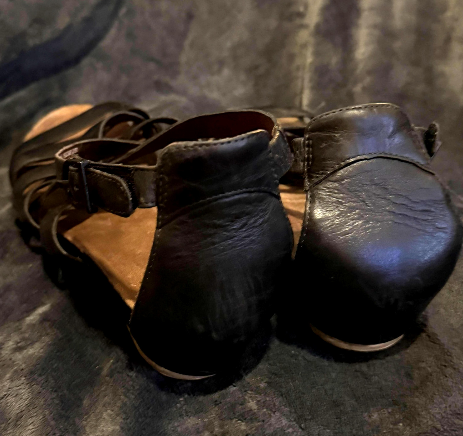 Dansko Black Leather Strappy Slingback Boho Gladiator Sandals Flats Womens 8 image 6