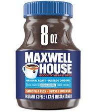Maxwell House Original Roast Instant Coffee, 8 oz Jar