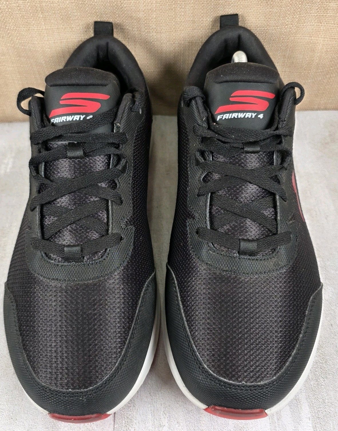 Sneakers Black Red Mens Size 10 Extra Wide