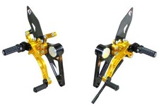 DBK Fußrastenanlage, schwarz-gold - Ducati Monster S2R / S4R / S4RS