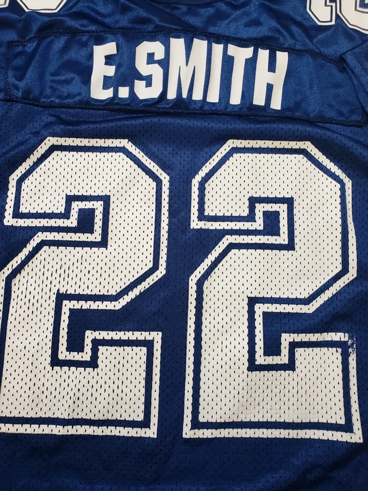 Camiseta Emmitt Smith 1994 De Colección Rara Dallas Cowboys Azul Grande 46 Pro Line Wilson Foto 2 de 4