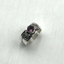 Amethyst Gemstone 925 Sterling Silver Jewelry Handcrafted Ring Gift For Mother