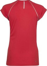 Dunlop Women's Club Line T-Shirt Sports Shirt Short Sleeve Crew Tee, red, L