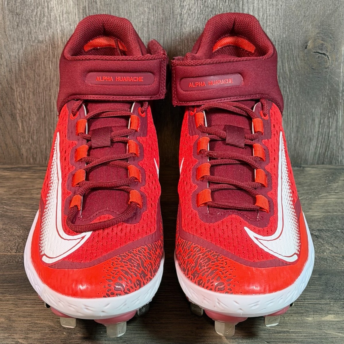 Nike Mens Alpha Huarache Elite 4 Mid Metal Baseball Cleats Sz 8