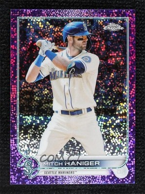 2022 Topps Chrome Purple Speckle Refractor 25/299 Mitch Haniger #92 0b3