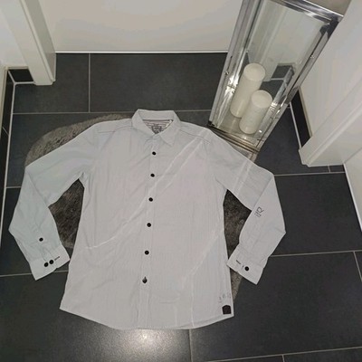Herren Esprit Hemd L Gestreift Langarm Basic-Stil 100%Baumwolle TopZustand