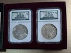 New ListingBinion Collection 1887 Morgan and 1922 Peace Silver Dollar NGC