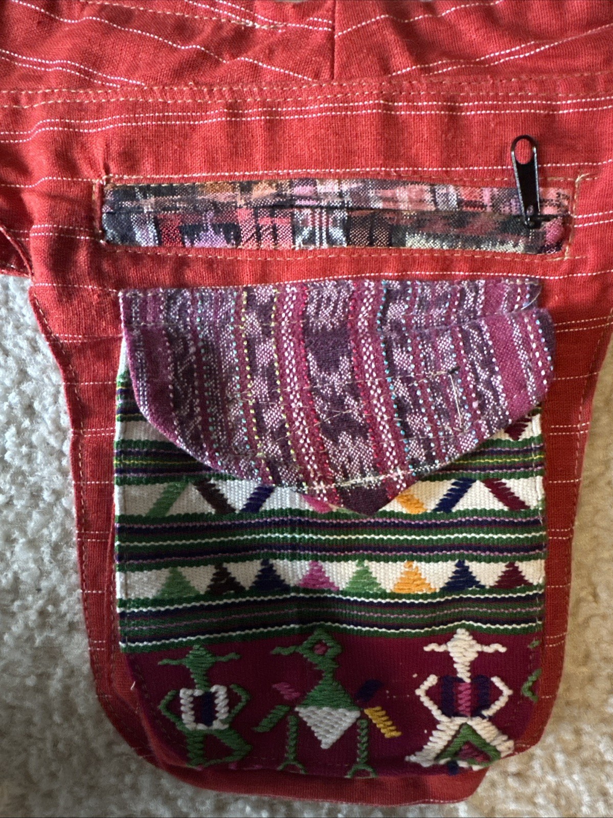 Guatemala Stitch work Button Waist Patch Belt Zip - image 2