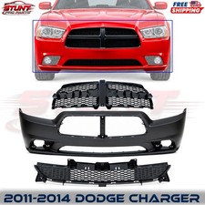 New Front Bumper Cover & Grille Assembly Kit For 2011-2014 Dodge Charger