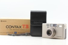 Double Teeth 【TOP MINT in Box】Contax T3 Titan Silver 35mm Film Camera From...