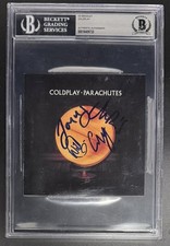 Coldplay Chris Martin Signed Autograph Beckett Slabbed Parachutes CD Cover COA