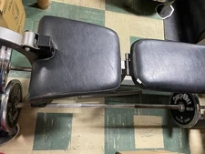 Exercise weight bench +Leg Curls +Preacher Curl+ weights+ Bonus Rubber Matt