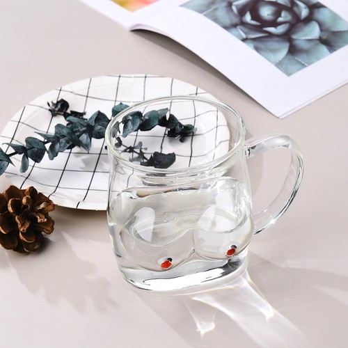 Große Kapazität Glas Kaffeebecher 480ml mit Griff für Milchsaft Frühstück Verwendung - Bild 2 von 12