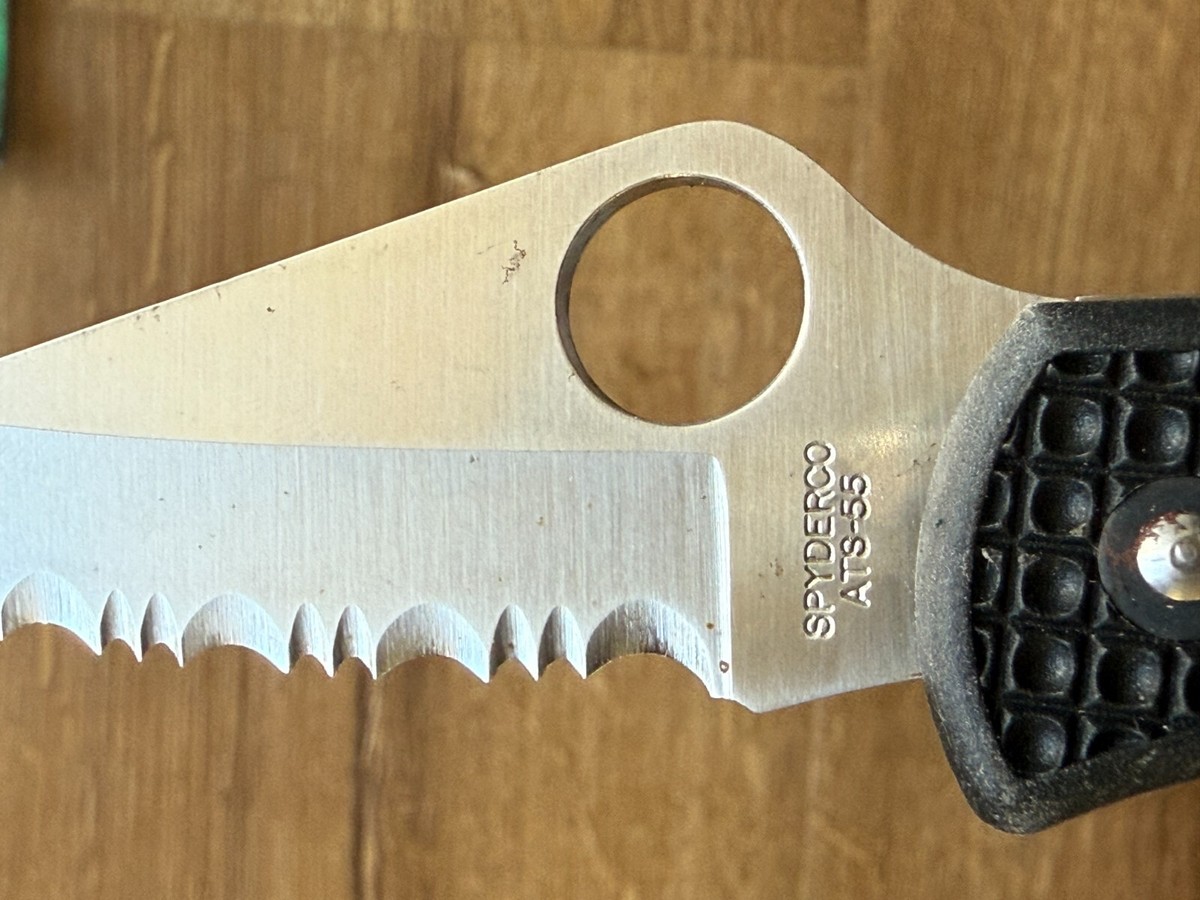 Spyderco ATS-55 Seki-City Japan Folding Knife in Box Excellent | eBay