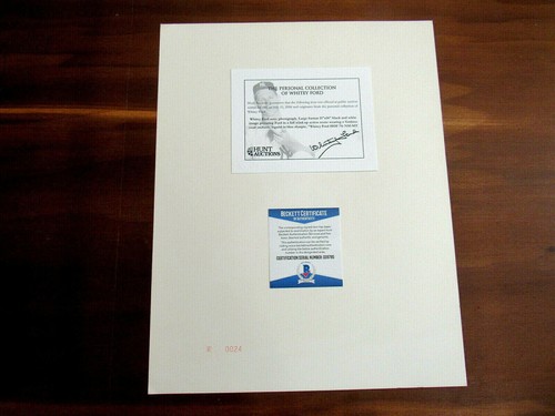 BASE PHOTO 11X14 SIGNÉE WHITEY FORD CY 61 PRÉSIDENT DU CONSEIL officiel DADMINISTRATION HOF74 YANKEE