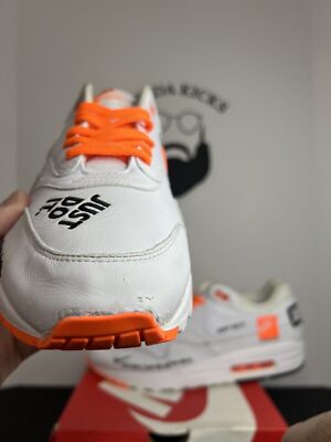 Nike Air Max 1 Just Do It 2018 White Orange Sneakers AO1021  display picture 1