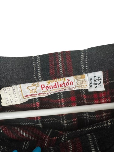 Vtg Young Pendleton 100% Virgin Wool Red Skirt Kilt 13-14 School Tartan Plaid - Picture 3 of 3