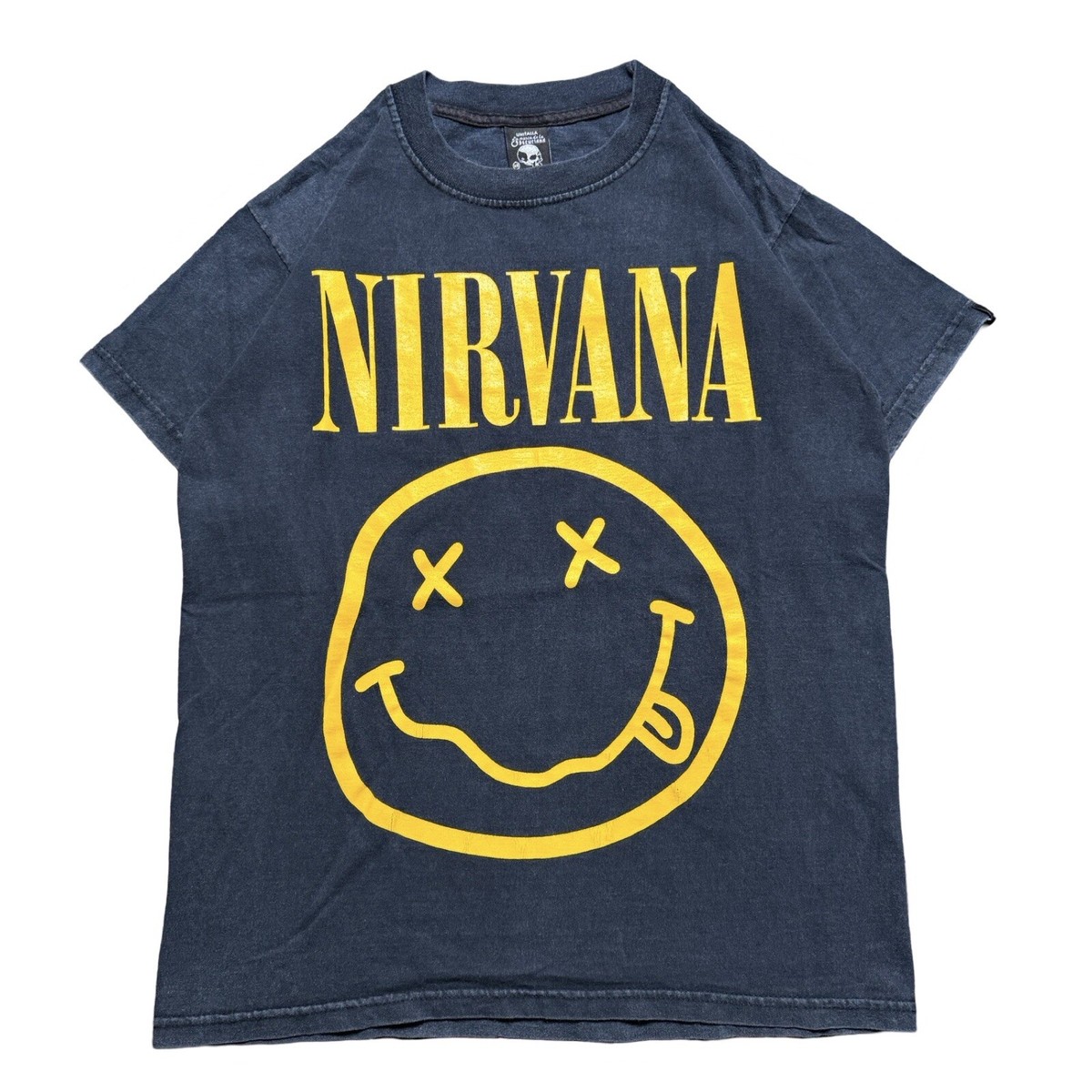 Vintage Y2K Nirvana Smiley Double Sided Graphic T shirt